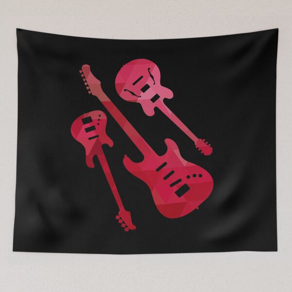 Item preview, Abstract Geometric Red Rock n Roll Electric Guitars designed and sold by findot.