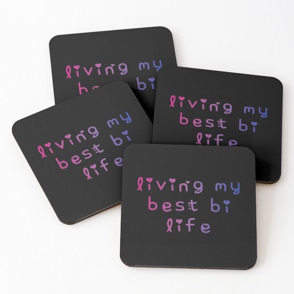 Item preview, Living My Best Bi Life Bisexual Flag Hippie Text 3 designed and sold by everything4eva.