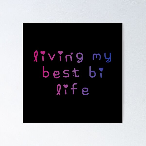 Item preview, Living My Best Bi Life Bisexual Flag Hippie Text 3 designed and sold by everything4eva.