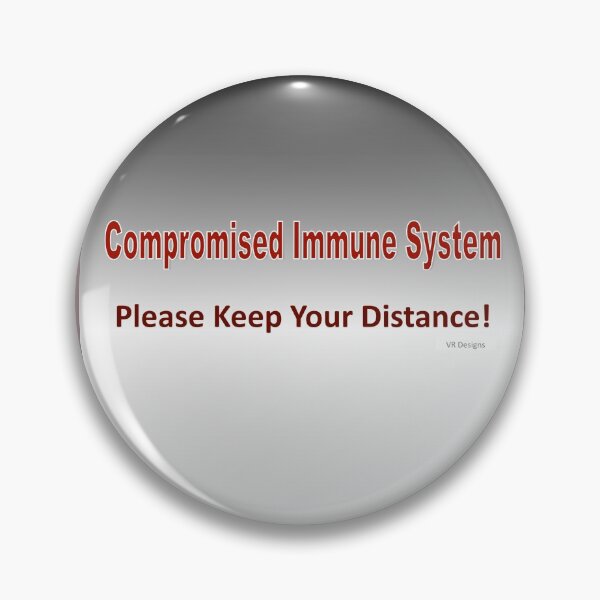 Item preview, Text-Compromised Immune System in Grey, Red and White designed and sold by Vicky Rodden.
