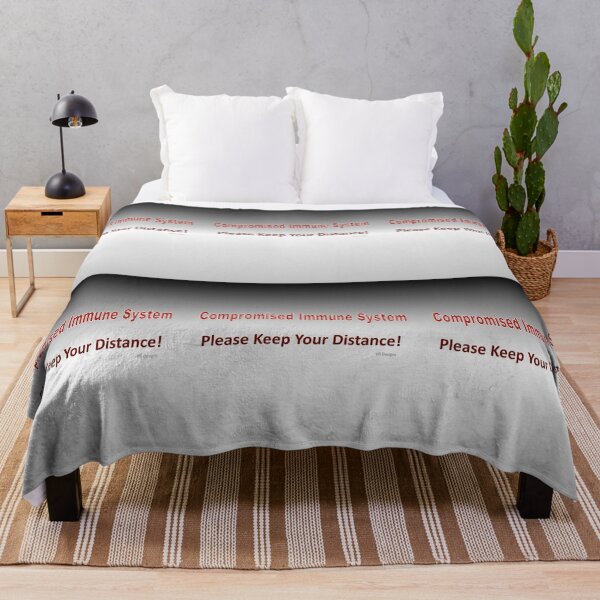 Item preview, Text-Compromised Immune System in Grey, Red and White designed and sold by Vicky Rodden.