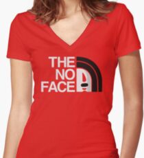 The No Face Women's Fitted V-Neck T-Shirt