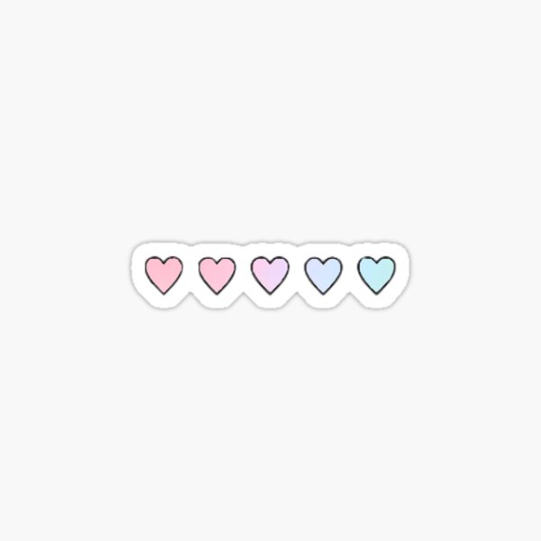 Item preview, Pastel Rainbow Hearts designed and sold by happydoodles3.