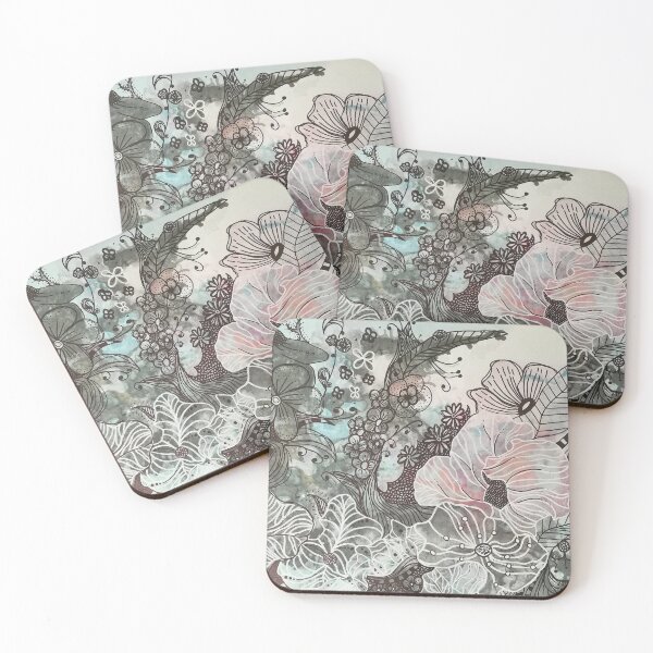Item preview, Inky flowers designed and sold by Rebecca Bouthillette.