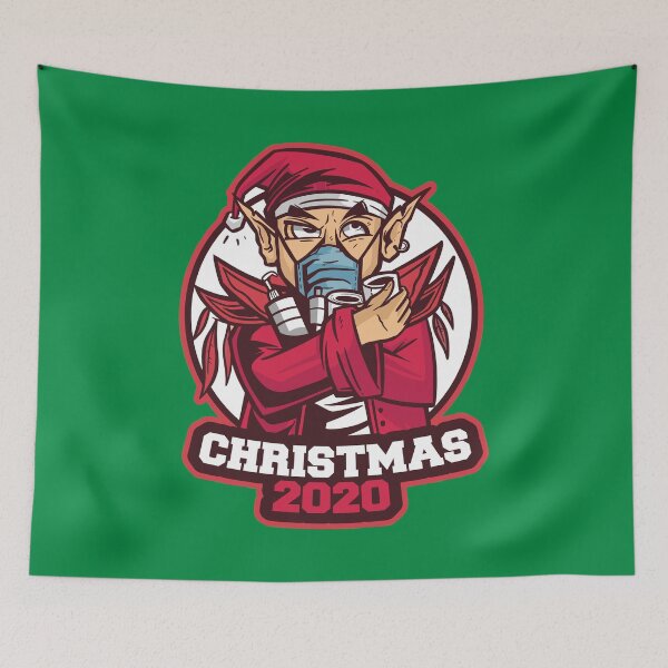 Item preview, Funny Christmas 2020 Quarantine Elf designed and sold by WordsmithNerd.