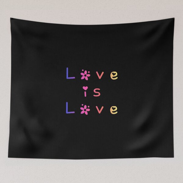 Item preview, Love is Love Rainbow Flag Hippie Text designed and sold by everything4eva.