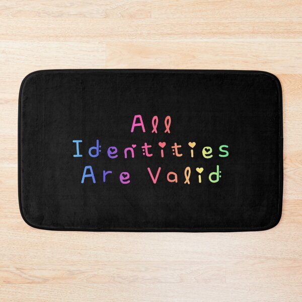 Item preview, All Identities Are Valid Rainbow Flag Hippie Text designed and sold by everything4eva.