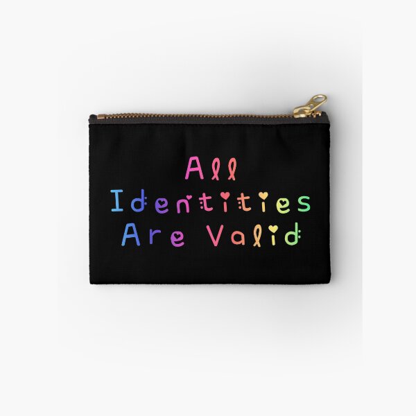 Item preview, All Identities Are Valid Rainbow Flag Hippie Text designed and sold by everything4eva.