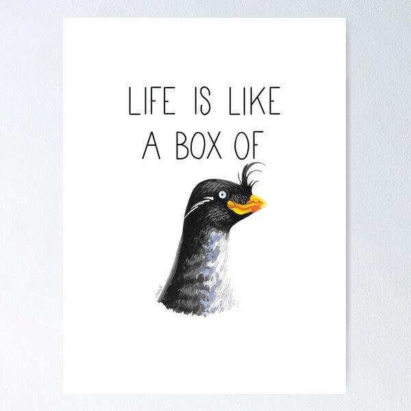 Item preview, Life Is Like A Box Of Auklets (Crested Auklet) designed and sold by LauraWolfArtist.