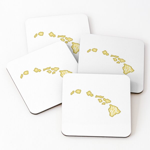 Item preview, Hawaii Map Typography Gold designed and sold by HelloGentry.