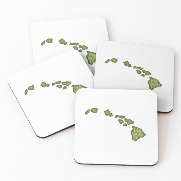 Item preview, Hawaii Map Typography Green designed and sold by HelloGentry.