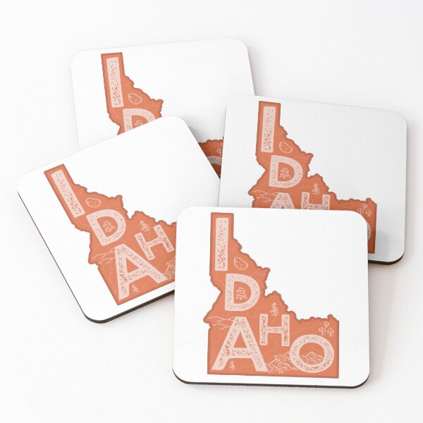 Item preview, Idaho Map Typography Red designed and sold by HelloGentry.