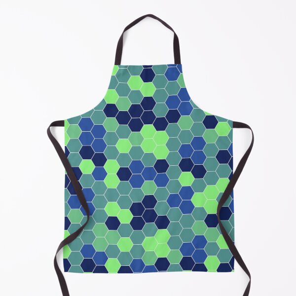 Item preview, Blue green hexagonal pattern designed and sold by marcabeer.