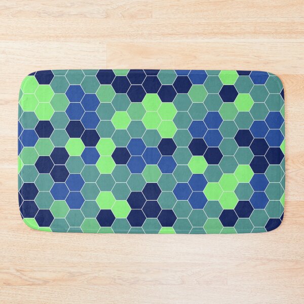 Item preview, Blue green hexagonal pattern designed and sold by marcabeer.