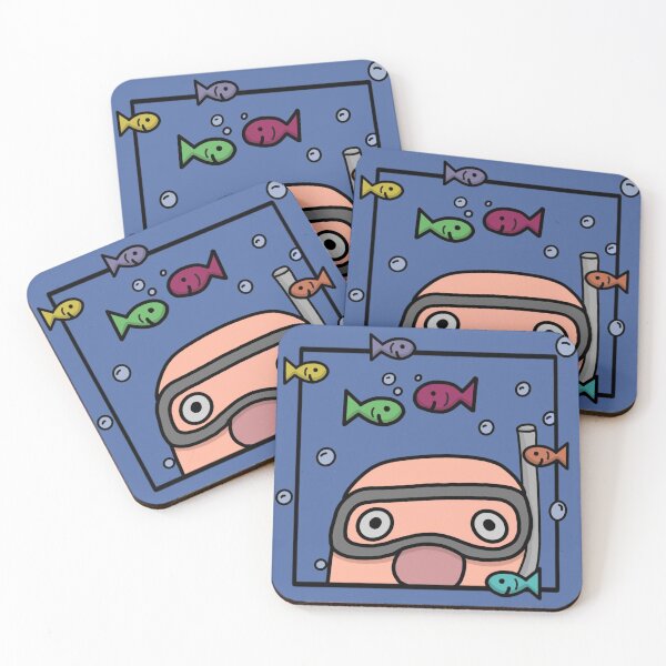 Item preview, Scuba Diver Cartoon With Fish designed and sold by KobelskiDesigns.