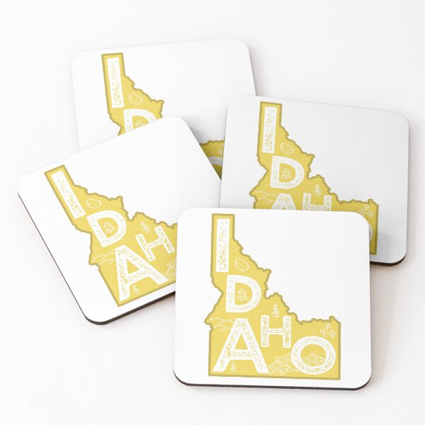 Item preview, Idaho Map Typography Gold designed and sold by HelloGentry.
