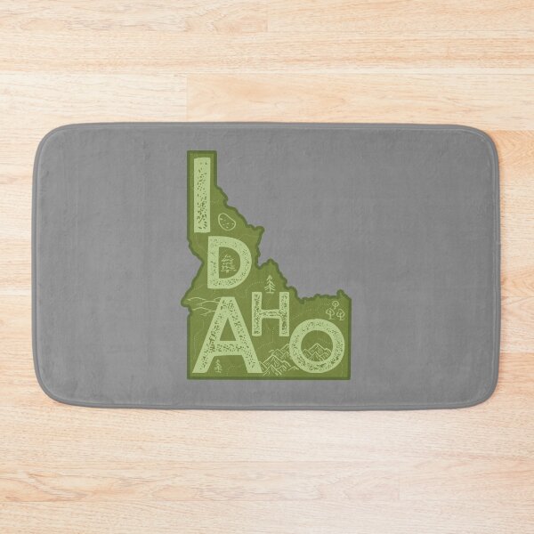 Item preview, Idaho Map Typography Green designed and sold by HelloGentry.