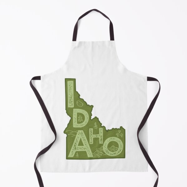 Item preview, Idaho Map Typography Green designed and sold by HelloGentry.