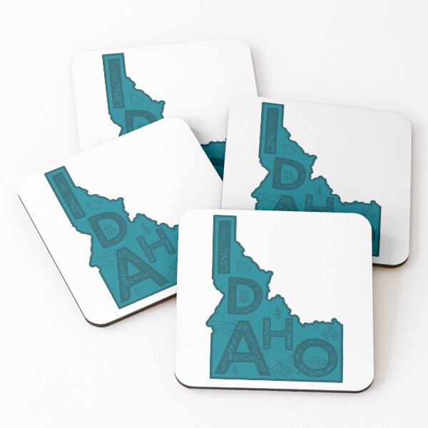 Item preview, Idaho Map Typography Navy designed and sold by HelloGentry.