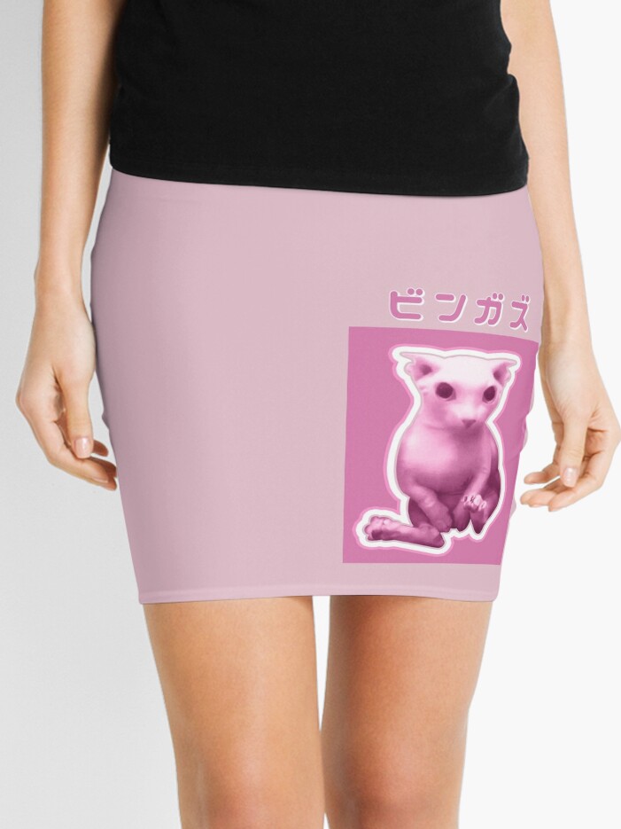 Bingus Cat Kawaii On Pink Mini Skirt By Rzera Redbubble