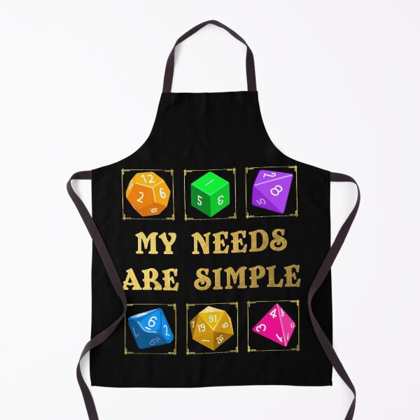 Item preview, My Needs Are Simple | Polyhedral RPG Gaming Dice designed and sold by TheEditrix.