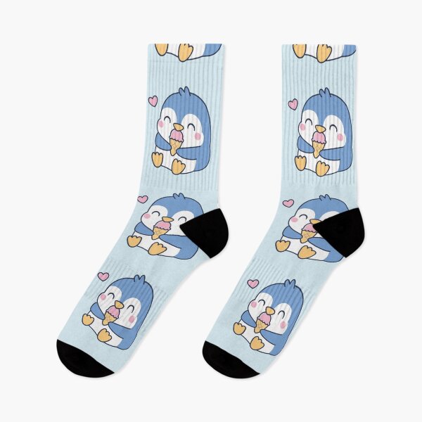 Item preview, Cute Little Blue Penguin Loves Ice Cream designed and sold by rustydoodle.