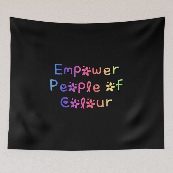 Item preview, Empower People of Colour Rainbow Flag Hippie Text designed and sold by everything4eva.