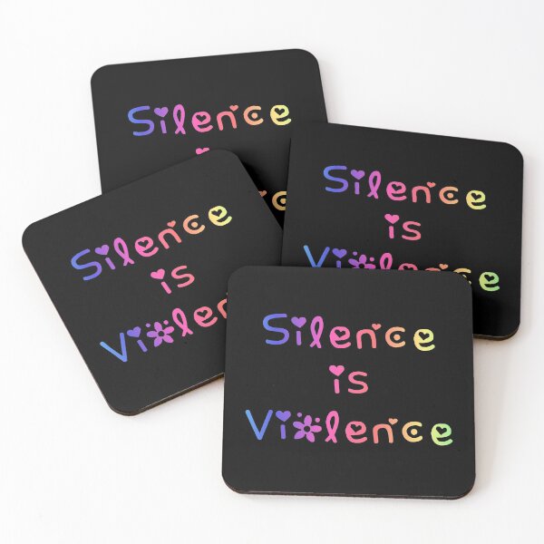 Item preview, Silence is Violence Rainbow Flag Hippie Text designed and sold by everything4eva.