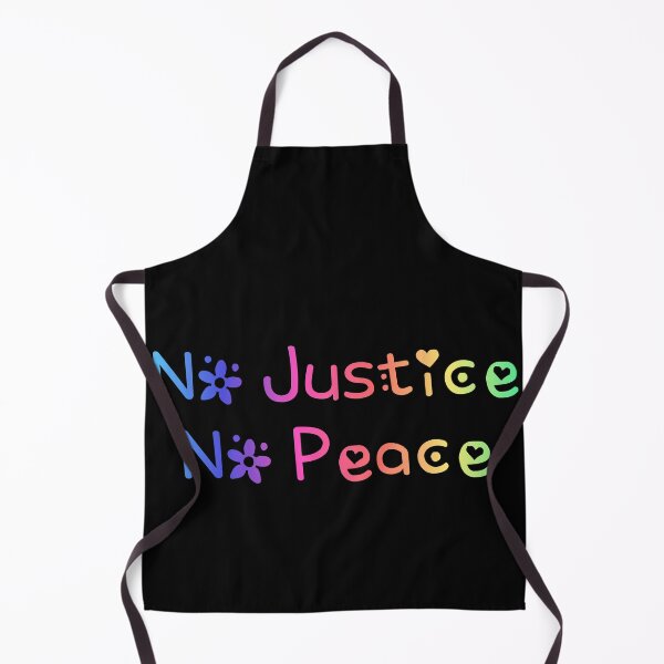 Item preview, No Justice No Peace Rainbow Flag Hippie Text designed and sold by everything4eva.