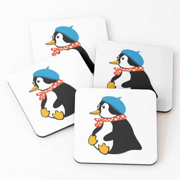 Item preview, Sitting Penguin with Beret and Scarf designed and sold by elledeegee.