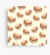 Watercolor Sandwich Canvas Print