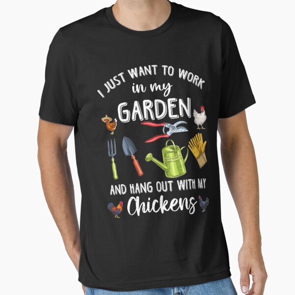 Artikel-Vorschau von Ich möchte nur in meinem Garten arbeiten und mit meinen Hühnern spielen, designt und verkauft von KassidyKeller.