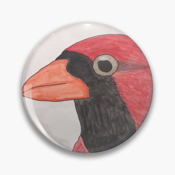 Item preview, Northern Cardinal watercolor bird portrait designed and sold by TheWaterBirds.