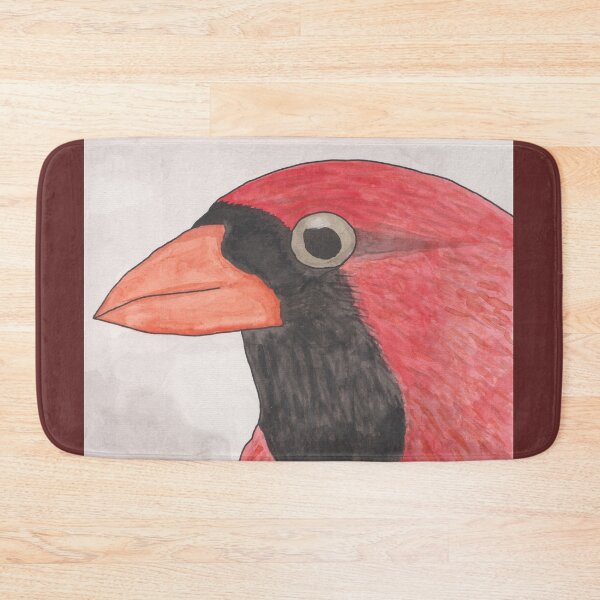 Item preview, Northern Cardinal watercolor bird portrait designed and sold by TheWaterBirds.