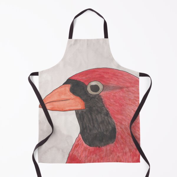 Item preview, Northern Cardinal watercolor bird portrait designed and sold by TheWaterBirds.
