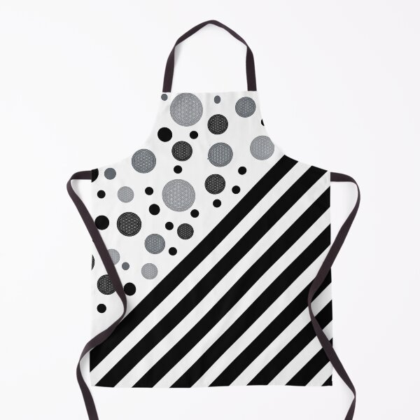 Item preview, Black and Grey Dots and Stripes with Flower of Life Mixed Pattern designed and sold by squishyrainbow.