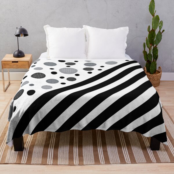 Item preview, Black and Grey Dots and Stripes with Flower of Life Mixed Pattern designed and sold by squishyrainbow.