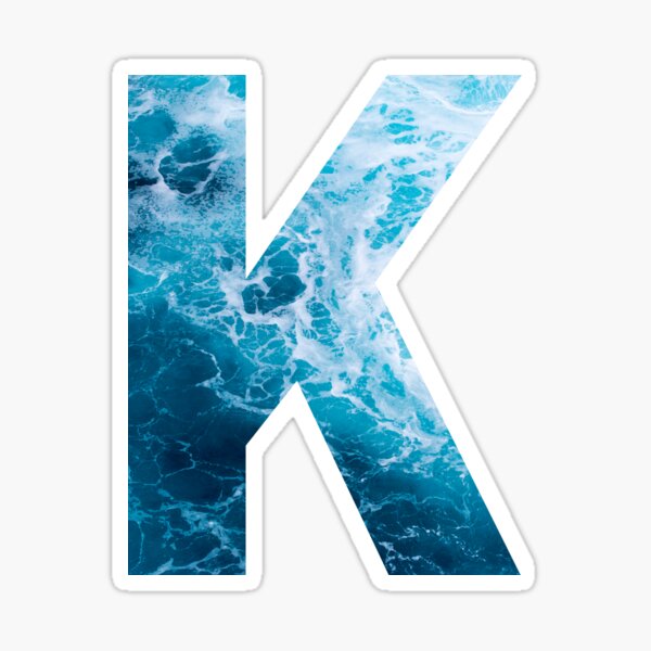 Item preview, Ocean Waves Letter K designed and sold by LiveAndGlow.