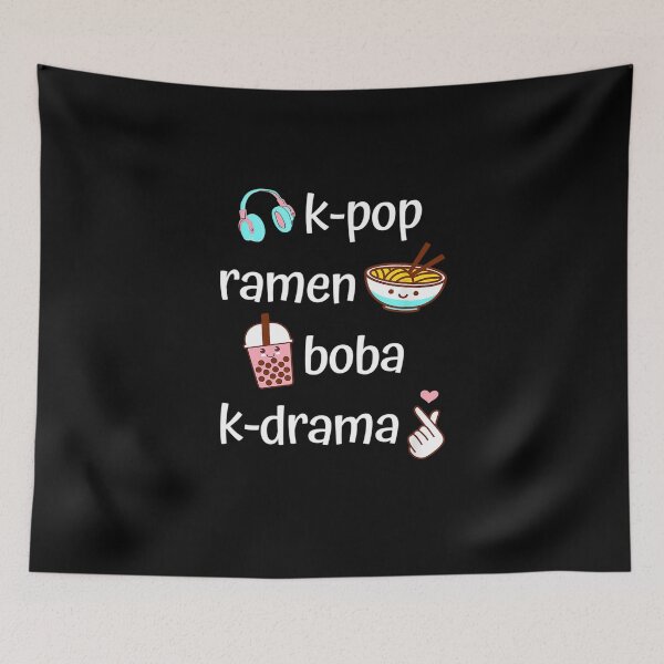 Aperçu de l'œuvre K-Pop Ramen Boba Bubble Tea K-Drama créée et vendue par MelendezFoster.
