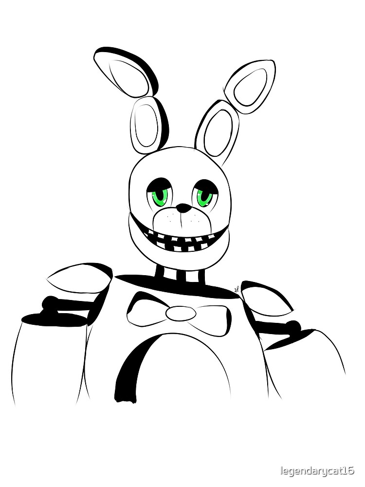 Angry Bonnie 5 Nights at Freddy's Coloring Page - Free Printable