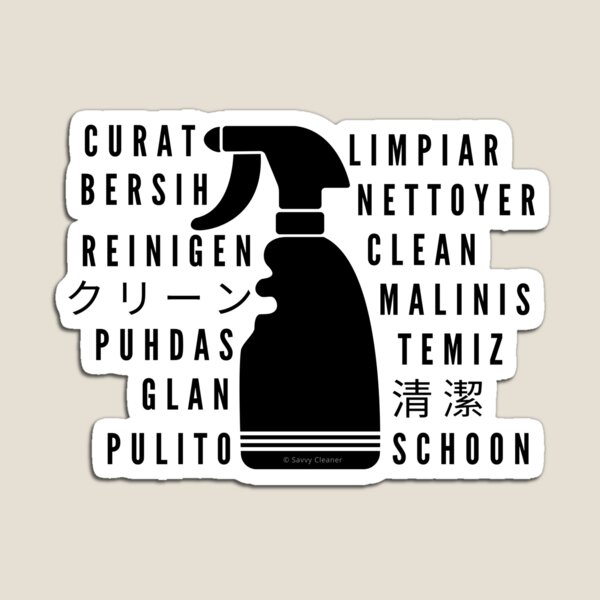 Clean in Every Language house cleaning cleaning lady gift Magnet