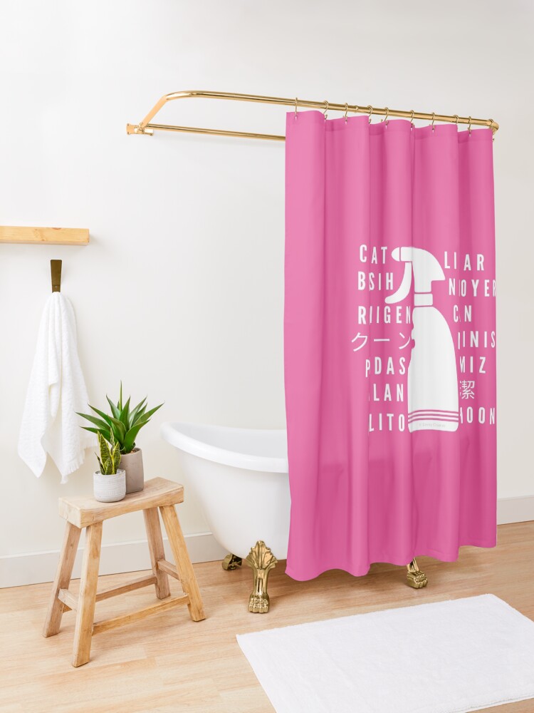 Alternate view of Clean in Every Language house cleaning cleaning lady gift Shower Curtain