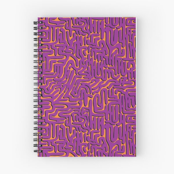 Item preview, Purple on Orange Doodle Squiggle, with Shadow designed and sold by Miranda Benson.