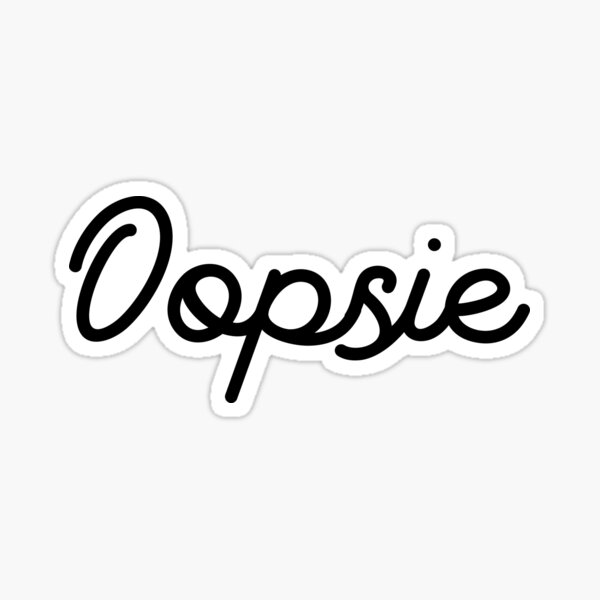 Vista previa del artículo con la obra «Camiseta minimalista Oopsie», diseñado y vendido por TheVibeMerchant.