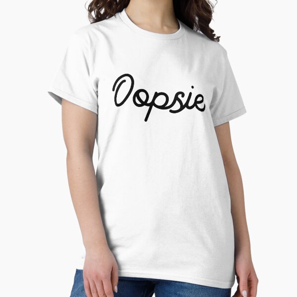 Vista previa del artículo con la obra «Camiseta minimalista Oopsie», diseñado y vendido por TheVibeMerchant.