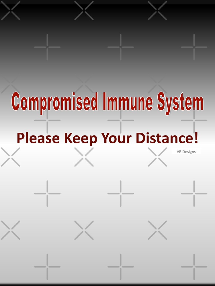 Text-Compromised Immune System in Grey, Red and White by Veee8