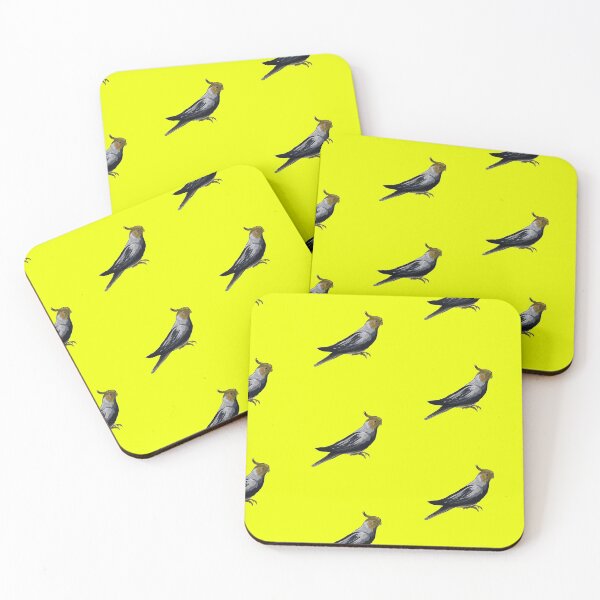 Item preview, Cockatiel Bird on Yellow Background designed and sold by Shaxspere.