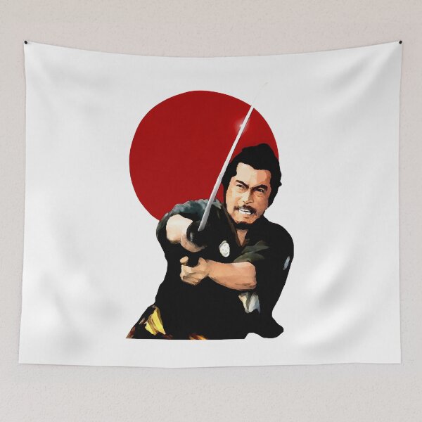Item preview, Yojimbo Samurai Sanjuro Kuwabatake Red Moon designed and sold by AnnaBruce4.