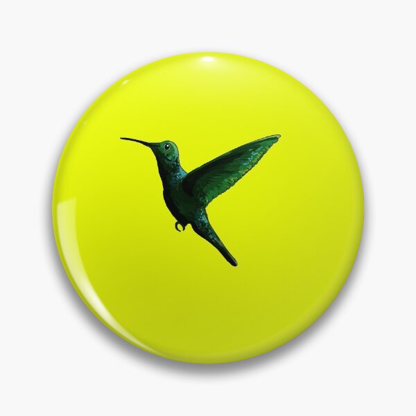 Artikelvorschau, Grüner Kolibri auf gelbem Hintergrund entworfen und verkauft von Shaxspere.