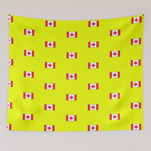 Item preview, Canadian Flag on Yellow Background designed and sold by Shaxspere.